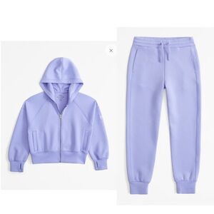 Abercrombie kids ypb neoknit purple Hoodie and Jogger Set